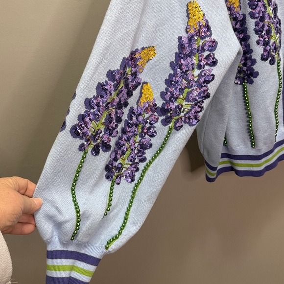 NWT Queen of Sparkles Bluebonnet Cardigan - Picture 4 of 6